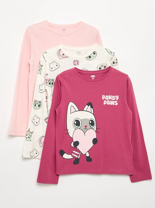 Lot de 3 T-shirts 'Gabby et la maison magique' à manches longues - Kiabi