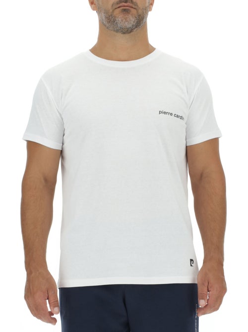 Lot de 3 t-shirts homme en coton uni col rond imprimé poitrine pierre cardin - Kiabi Lot de 3 t-shirts homme en coton uni col rond imprimé poitrine pierre cardin - Kiabi