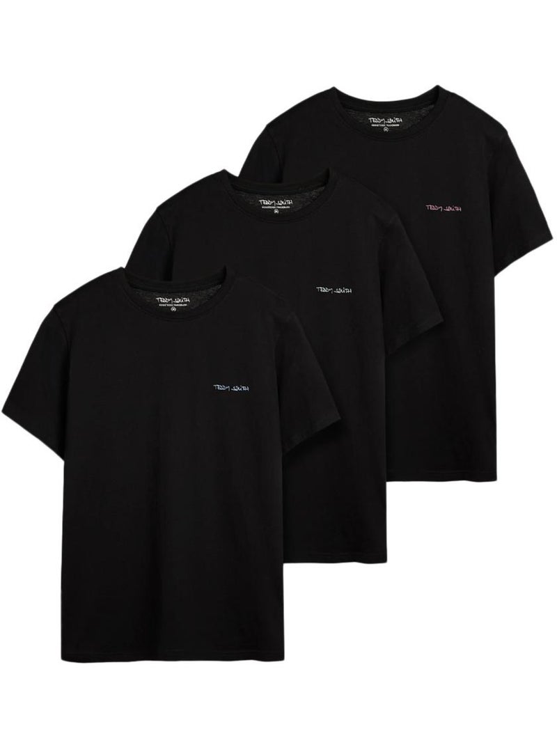 Lot de 3 T-shirts Homme Teddy Smith Noir - Kiabi