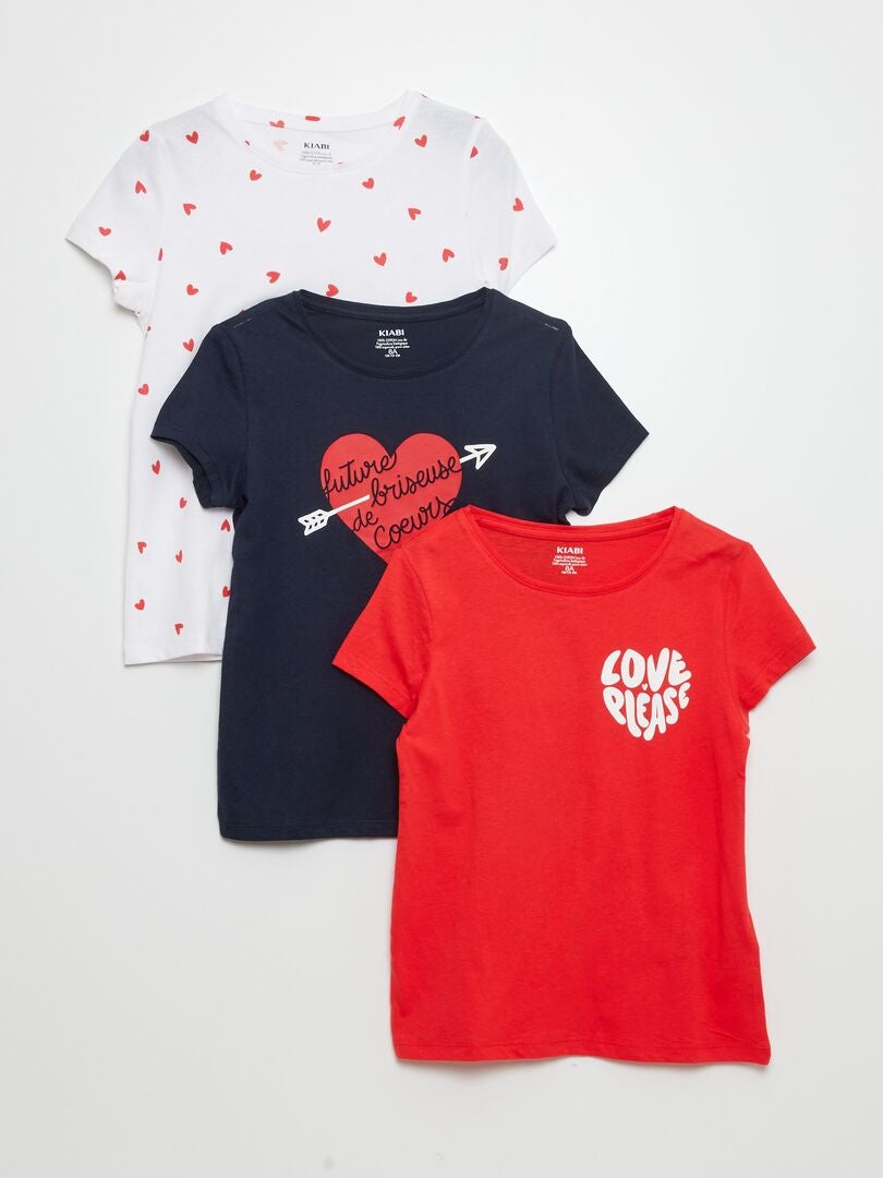 Lot de 3 T-shirts imprimés - Turquoise/Dinoriffic - ENFANT | H&M CA