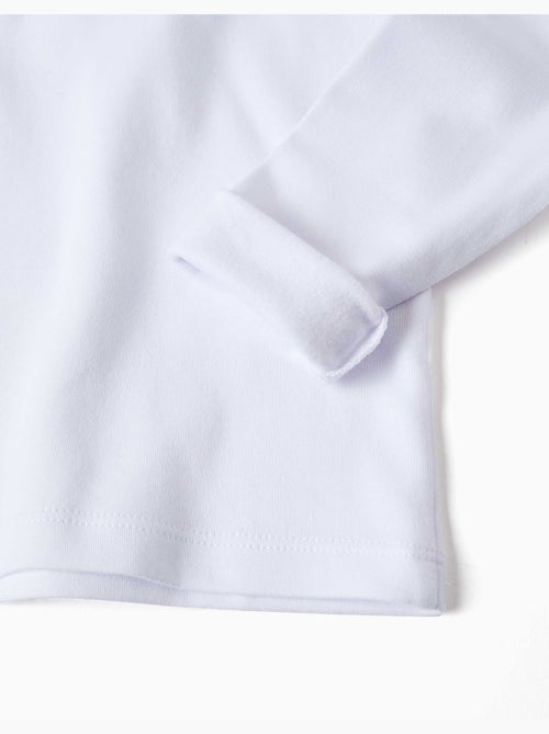 Lot de 3 T-shirts maillot de corps à manches longues en coton peigné - Kiabi