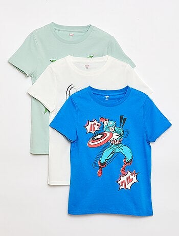 Lot de 3 T-shirts 'Marvel' à manches courtes