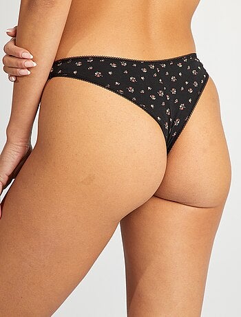 Lot de 3 tangas en coton