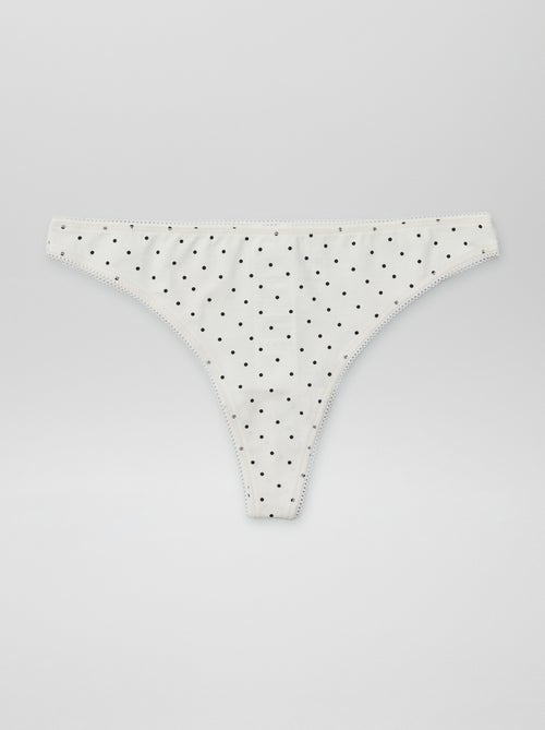 Lot de 3 tangas en coton - Kiabi