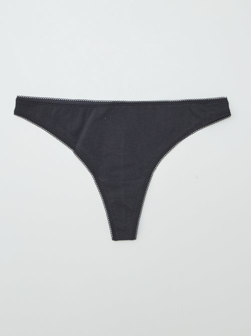 Lot de 3 tangas en coton - Kiabi