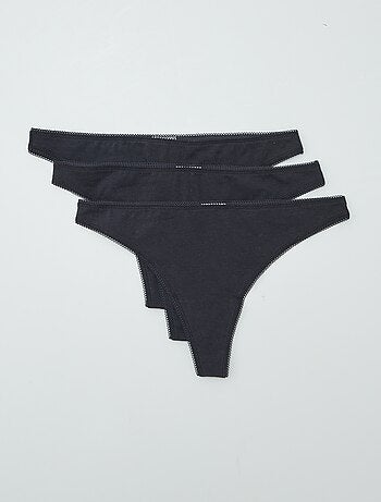 Lot de 3 tangas en coton