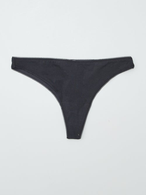 Lot de 3 tangas en coton - Kiabi