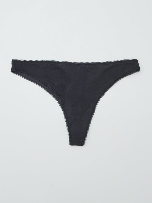 Lot de 3 tangas en coton - Kiabi
