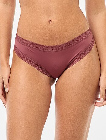 Lot de 3 tangas en microfibre imprimé