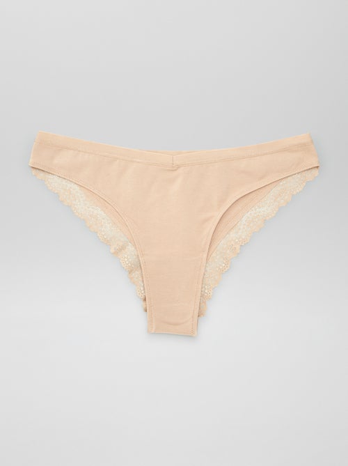 Lot de 3 tangas maternité avec dentelle - Kiabi