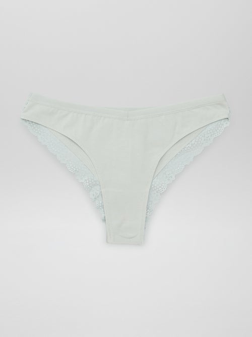 Lot de 3 tangas maternité avec dentelle - Kiabi