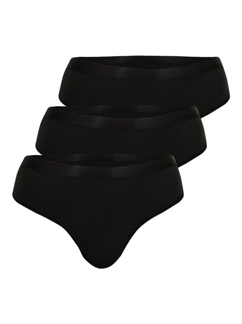 Lot de 3 tangas menstruels femme athena - Kiabi
