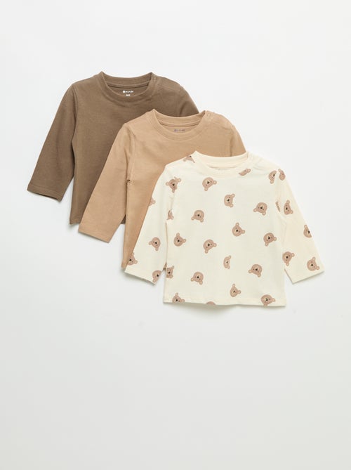 Lot de 3 tee-shirts à manches longues - Kiabi