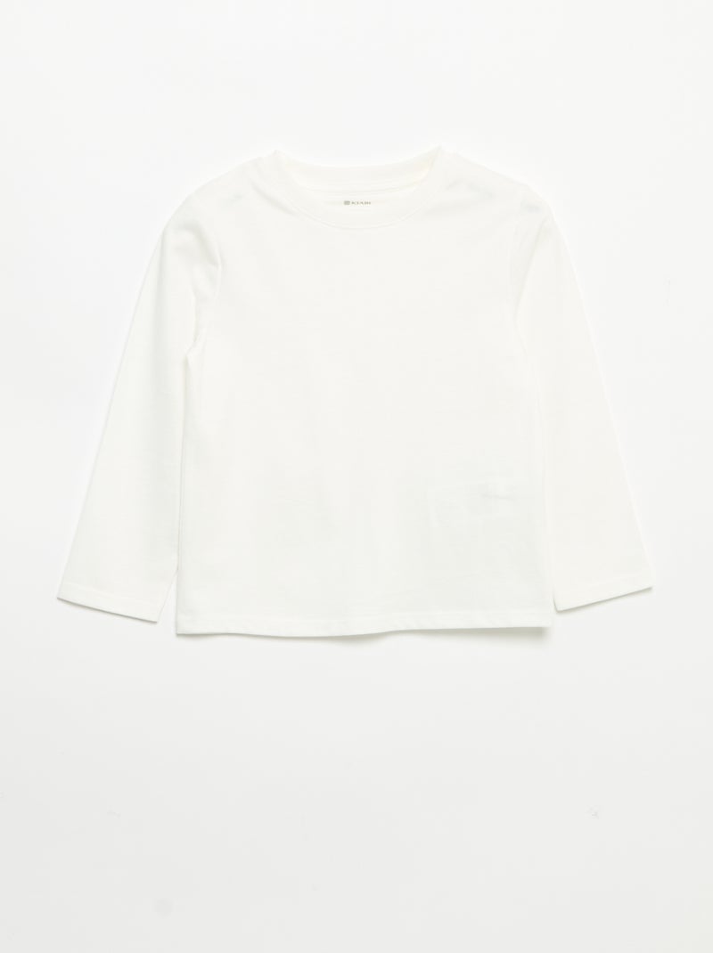 Lot de 3 tee-shirts à manches longues Beige - Kiabi