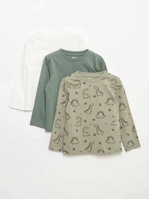 Lot de 3 tee-shirts à manches longues - Kiabi