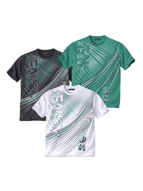 Lot de 3 Tee-Shirts Active Sport - ATLAS FOR MEN - Kiabi Lot de 3 Tee-Shirts Active Sport - ATLAS FOR MEN - Kiabi