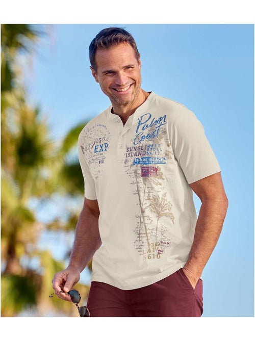 Lot de 3 Tee-Shirts Col Boutonné Capri   - ATLAS FOR MEN - Kiabi