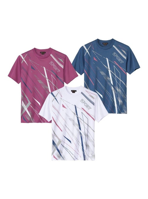 Lot de 3 Tee-shirts Fluide Sport - ATLAS FOR MEN - Kiabi Lot de 3 Tee-shirts Fluide Sport - ATLAS FOR MEN - Kiabi