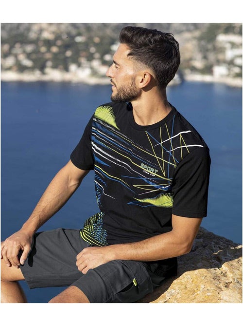 Lot de 3 Tee-Shirts Graphique Sport - ATLAS FOR MEN - Kiabi Lot de 3 Tee-Shirts Graphique Sport - ATLAS FOR MEN - Kiabi
