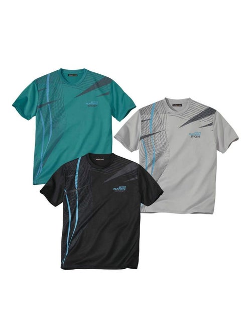 Lot de 3 Tee-shirts Running   - ATLAS FOR MEN - Kiabi