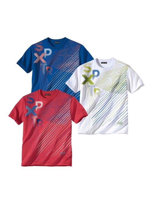 Lot de 3 Tee-Shirts Sport Performer - ATLAS FOR MEN - Kiabi Lot de 3 Tee-Shirts Sport Performer - ATLAS FOR MEN - Kiabi
