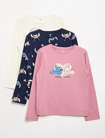 Lot de 3 tee-shirts 'Stitch' & 'Angel'