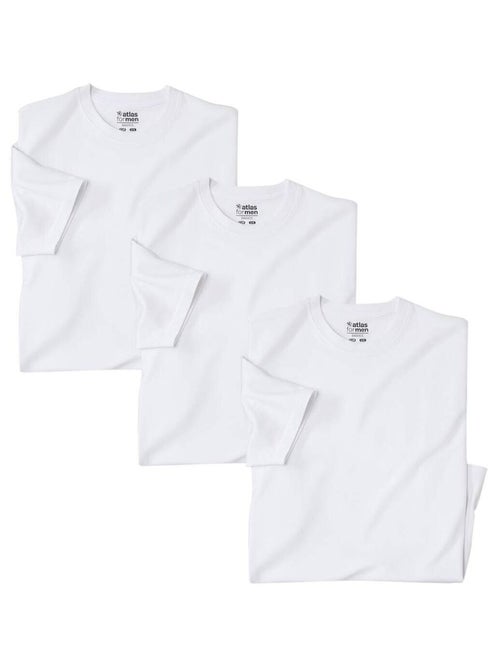 Lot de 3 Tee-Shirts Unis  - ATLAS FOR MEN - Kiabi