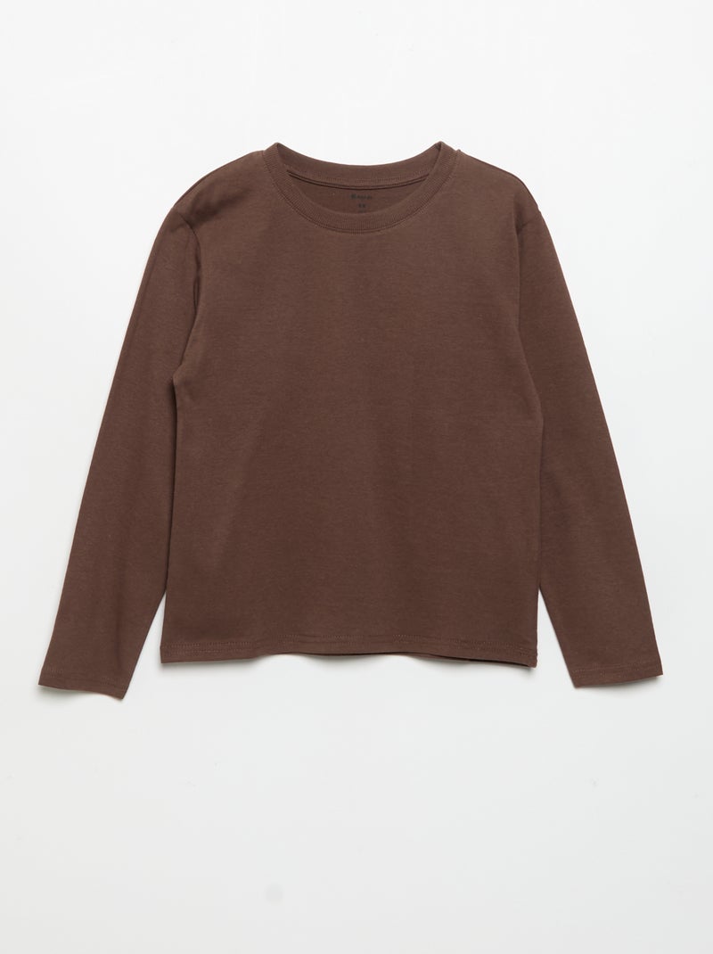 Lot de 3 tee-shirts unis Beige - Kiabi