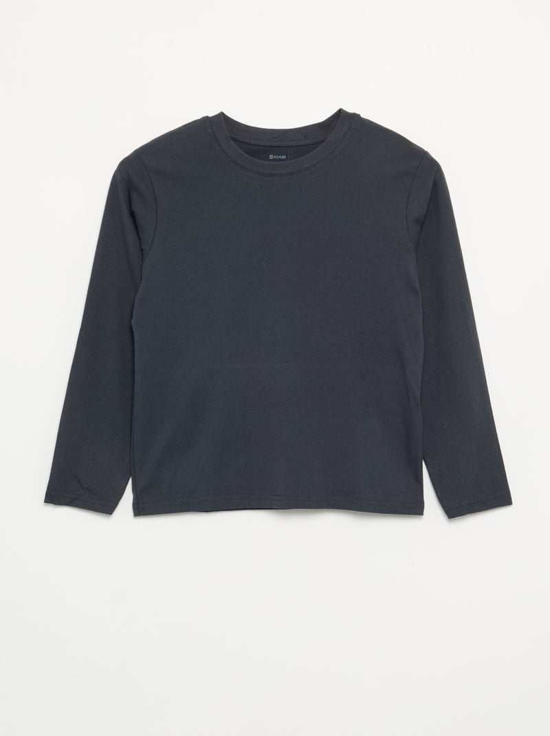 Lot de 3 tee-shirts unis Gris - Kiabi