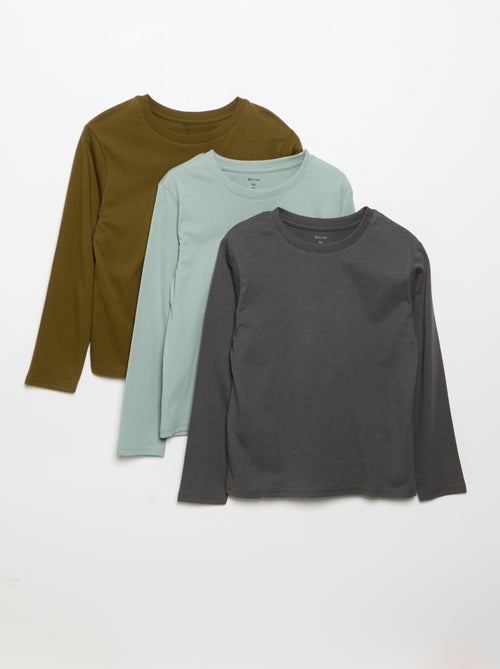 Lot de 3 tee-shirts unis - Kiabi