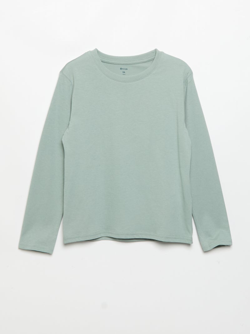 Lot de 3 tee-shirts unis Vert - Kiabi