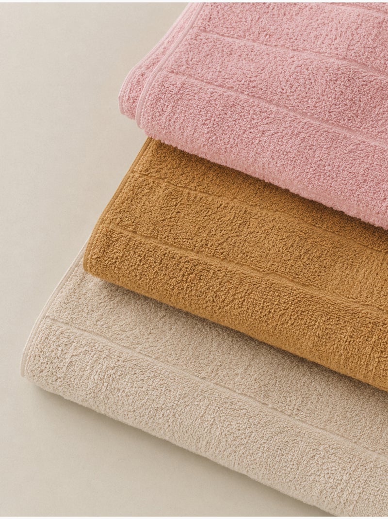 Lot de 3 torchons de cuisine 100 % coton, couleurs assorties, tissu éponge - Gamusi. Jaune moutarde - Kiabi