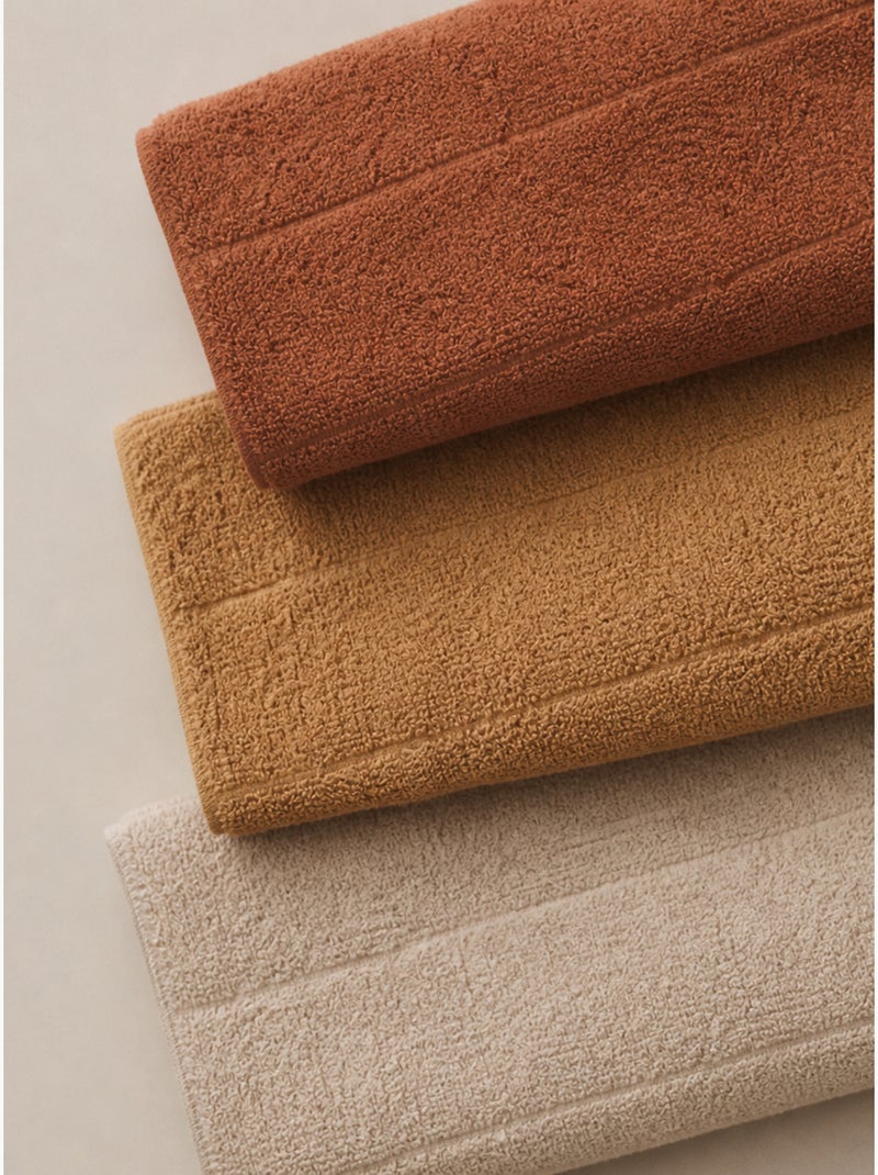Lot de 3 torchons de cuisine 100 % coton, couleurs assorties, tissu éponge - Gamusi. Rouge brique - Kiabi