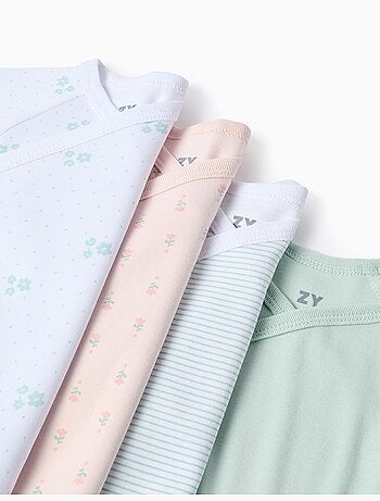 Lot de 4 Bodies Croisés Flowers