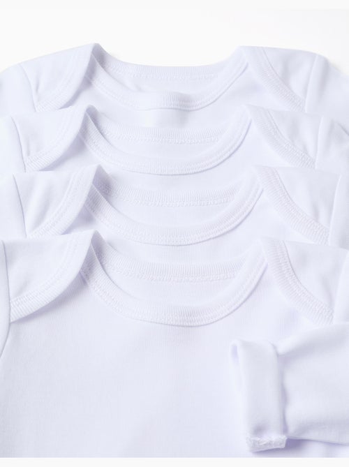 Lot de 4 bodies en coton à emmanchures us - Kiabi