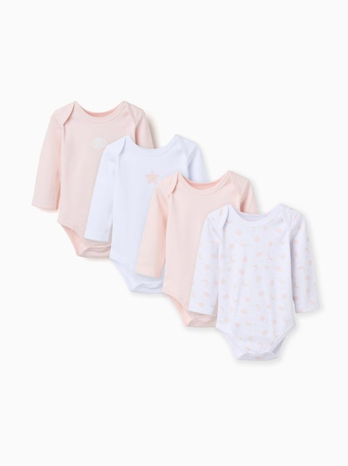 Lot de 4 bodies en coton - Kiabi