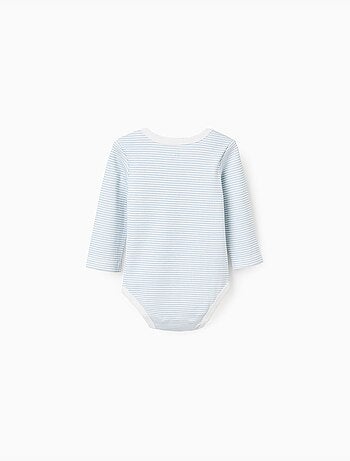 Lot de 4 bodies en coton rayés/imprimés