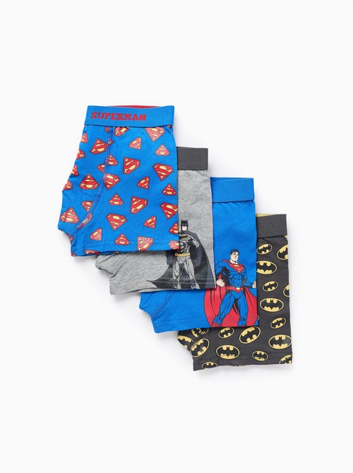 Lot de 4 boxers à imprimés Justice League - Kiabi