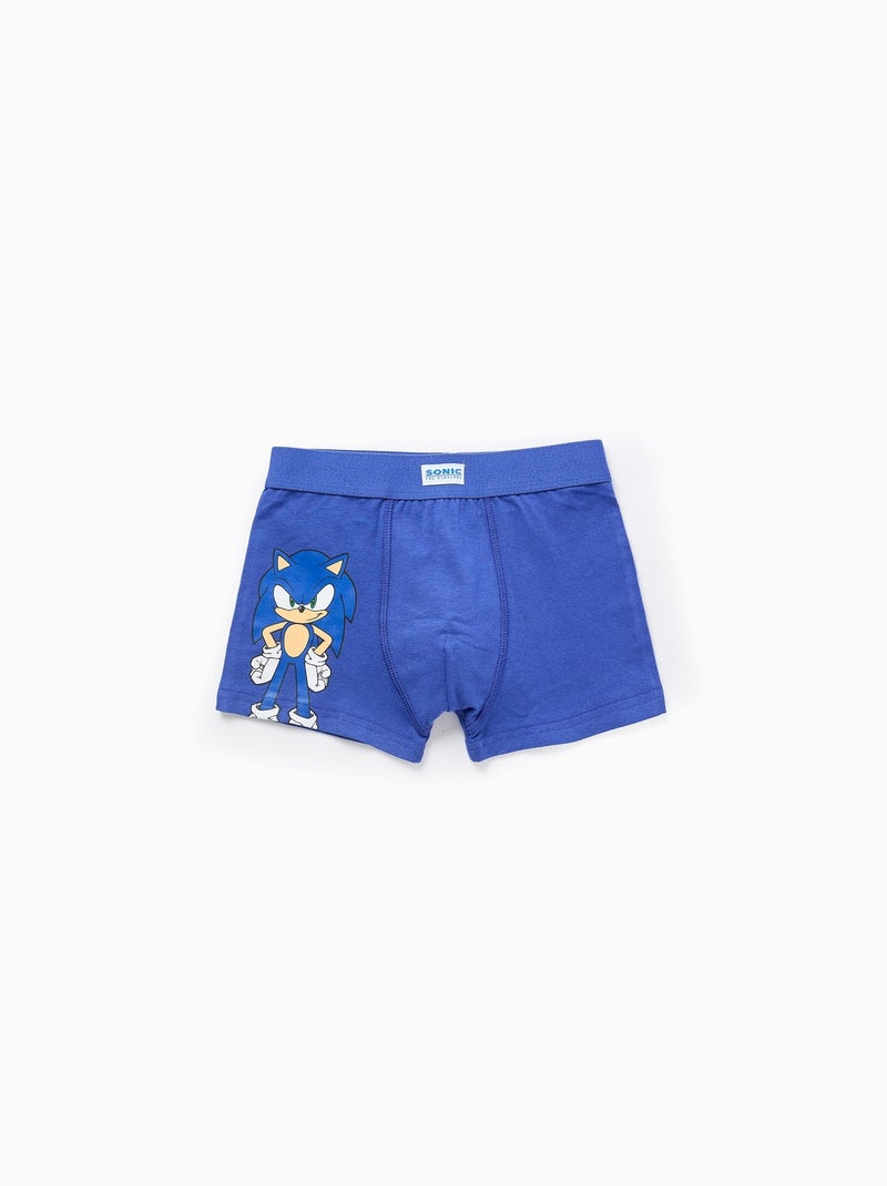 Lot de 4 boxers à imprimés Sonic Bleu Gris - Kiabi
