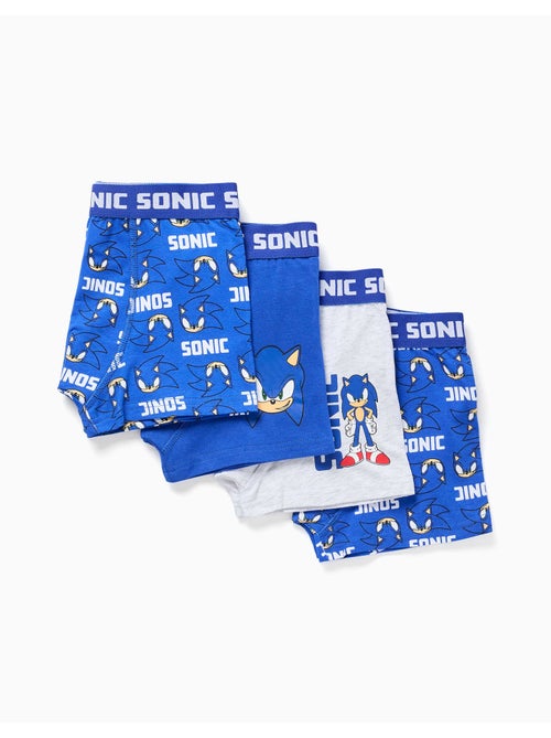 Lot de 4 boxers avec imprimés Sonic - Kiabi