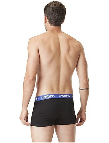 Lot de 4 boxers coton homme uni ceinture colorées umbro
