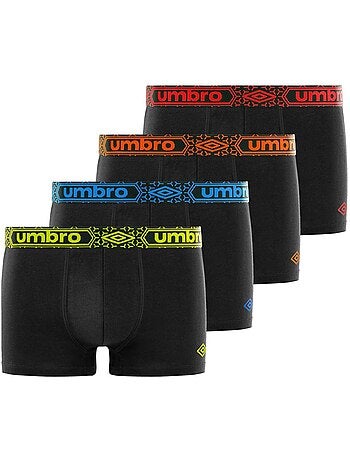 Lot de 4 boxers coton homme uni ceinture umbro
