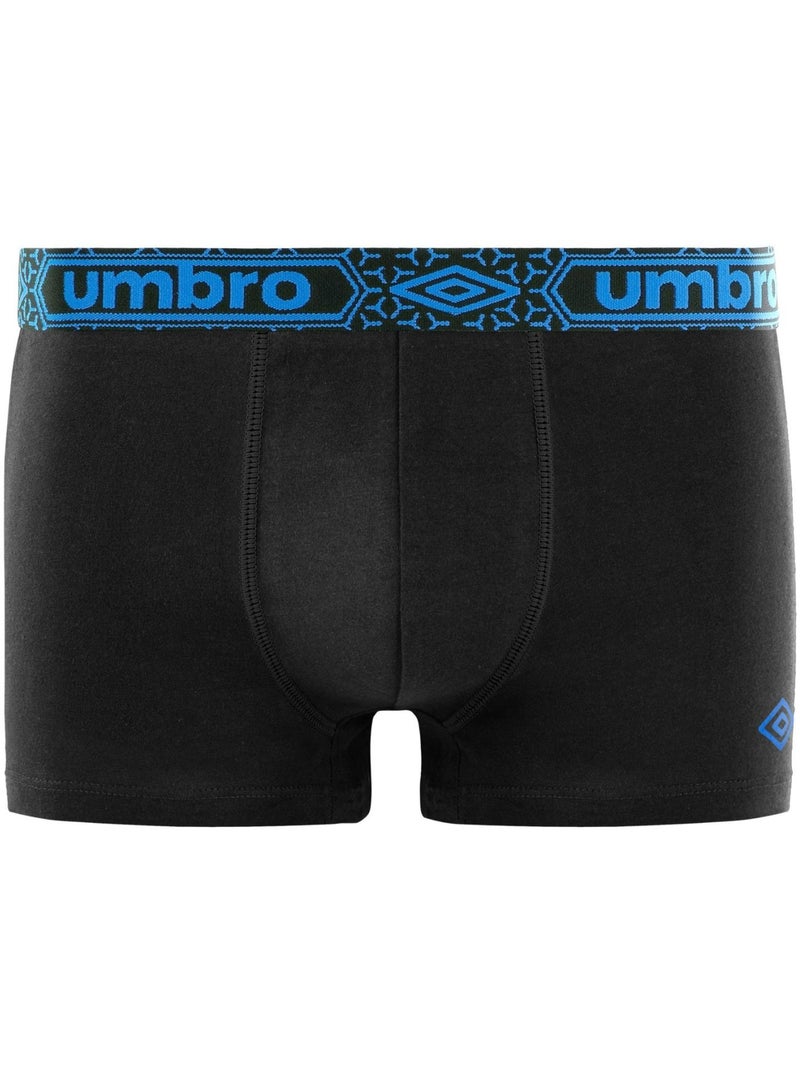 Lot de 4 boxers coton homme uni ceinture umbro Noir - Kiabi