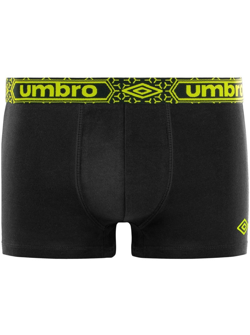 Lot de 4 boxers coton homme uni ceinture umbro Noir - Kiabi