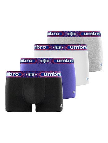 Lot de 4 boxers coton homme uni ceinture umbro