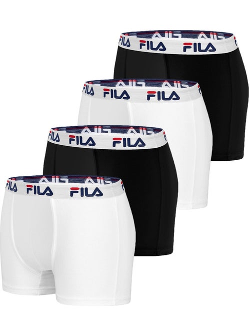 Lot de 4 boxers coton homme  uni fila - Kiabi