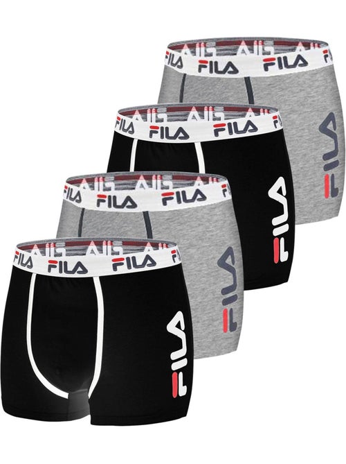 Lot de 4 boxers coton homme uni fila - Kiabi Lot de 4 boxers coton homme uni fila - Kiabi