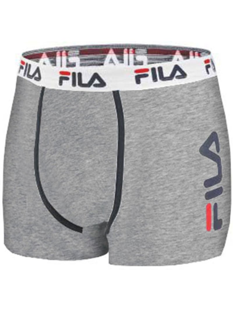 Lot de 4 boxers coton homme  uni fila Gris - Kiabi