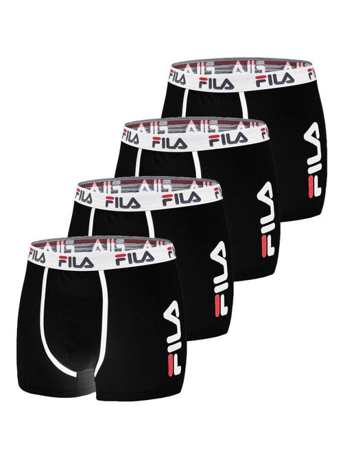 Lot de 4 boxers coton homme uni fila - Kiabi Lot de 4 boxers coton homme uni fila - Kiabi
