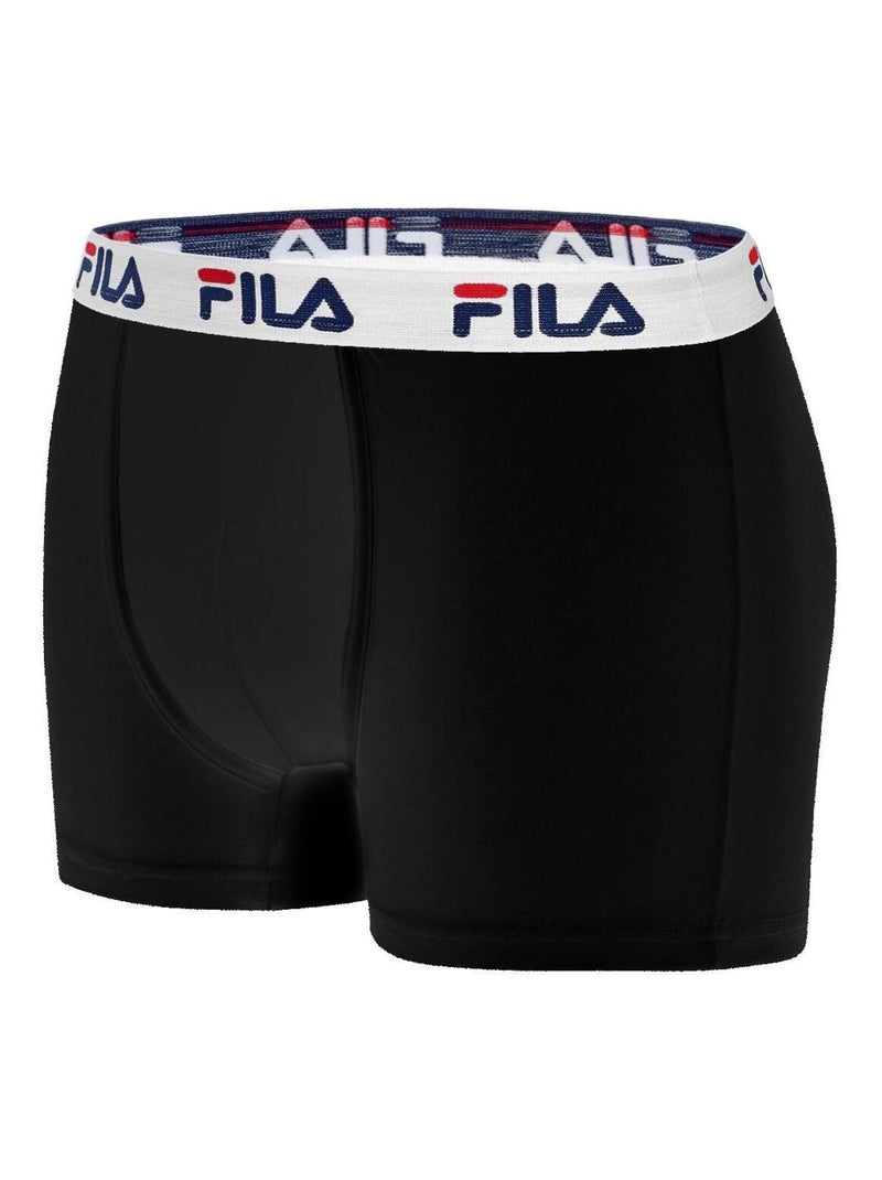 Lot de 4 boxers coton homme  uni fila Noir - Kiabi